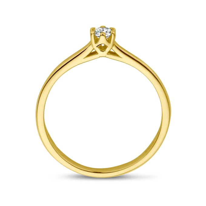 Aanzoeksring Diamant 0.10ct H Si