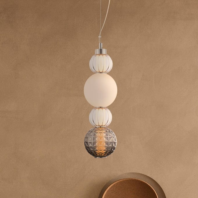 Maytoni LED hanglamp Kraag chroom glas Ø 14,7 cm 3.000 K