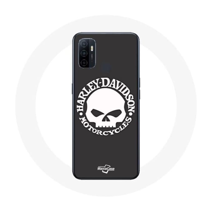 Coque - Maniacase - Oppo A53 - Souple - Noir - Tête de mort