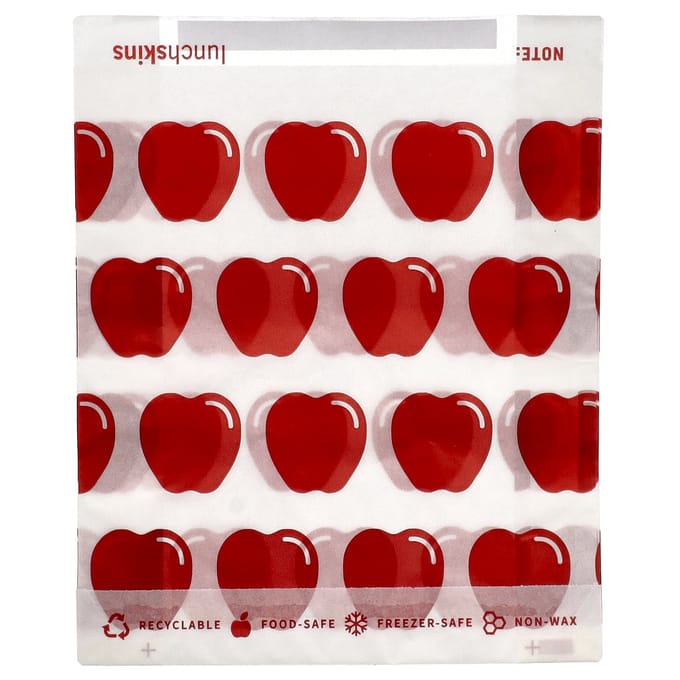 Lunchskins, Sacs à Sandwich en Papier, Pommes, 50 Sacs black