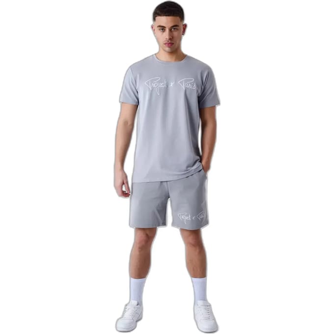 Basic shorts met geborduurd logo Project X Paris