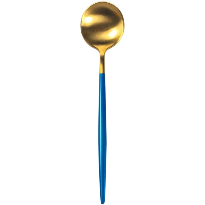 Bama – Lepel – Eetlepel Kyoto Gold Blue – 12 Stuks