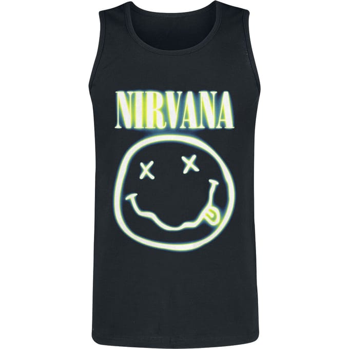 Nirvana Tanktop - Neon Logo - S tot XXL - voor Mannen - zwart