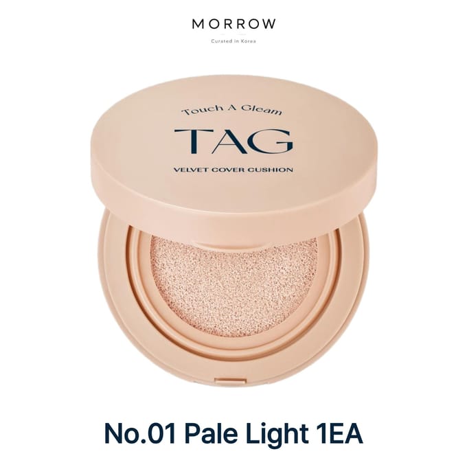 [TAG] Fluweel Cover Cushion SPF50+ PA+++ Foundation met Mat Finish 15g 01 Pale Light 1EA beige
