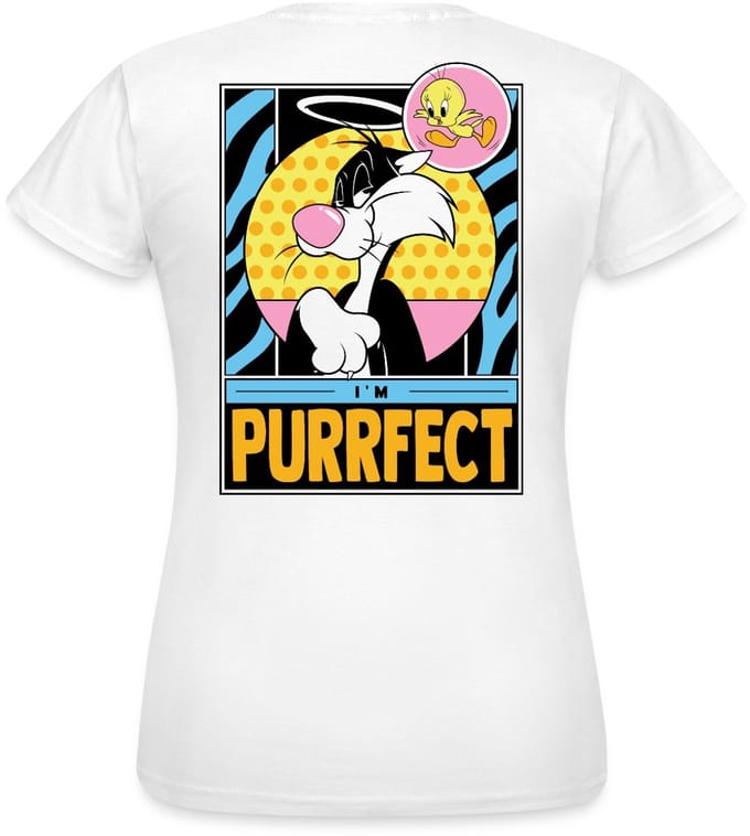 Looney Tunes Sylvester I'm Purrfect Grappig Design T-Shirt Dames