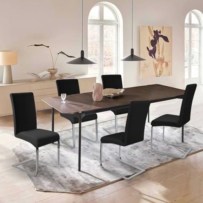 Universele Stretch Stoelhoezen Set van 4 - Wasbare Eetkamerstoelen Stoelbekleding voor Feestdecoratie