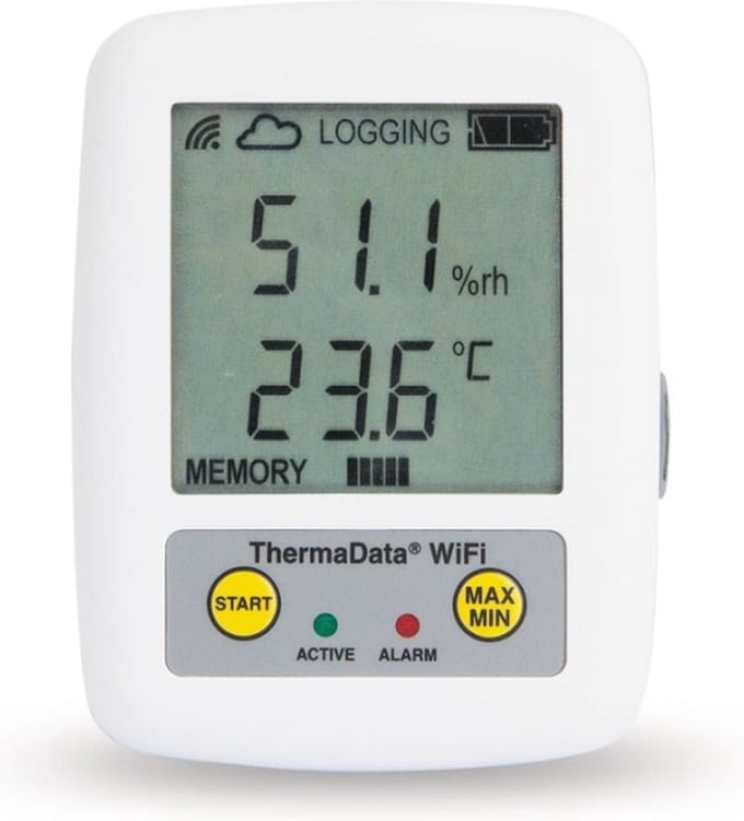 ETI - WiFi - Luchtvochtigheid & Temperatuur Logger - Instelbare Alarmen - Gratis Software