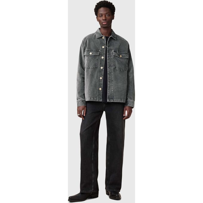 AllSaints Harrier Ls Shirt Rain Grey Taglia: M | Camicie Casual Outlet | Uomo | Grigio
