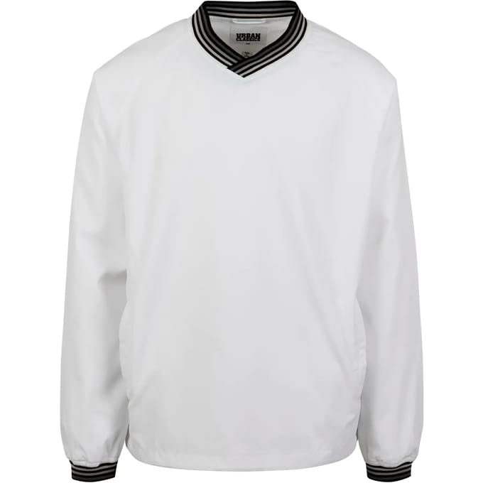 Urban Classics - Warm Up Pull Over Sweater/trui - S - Wit/Grijs