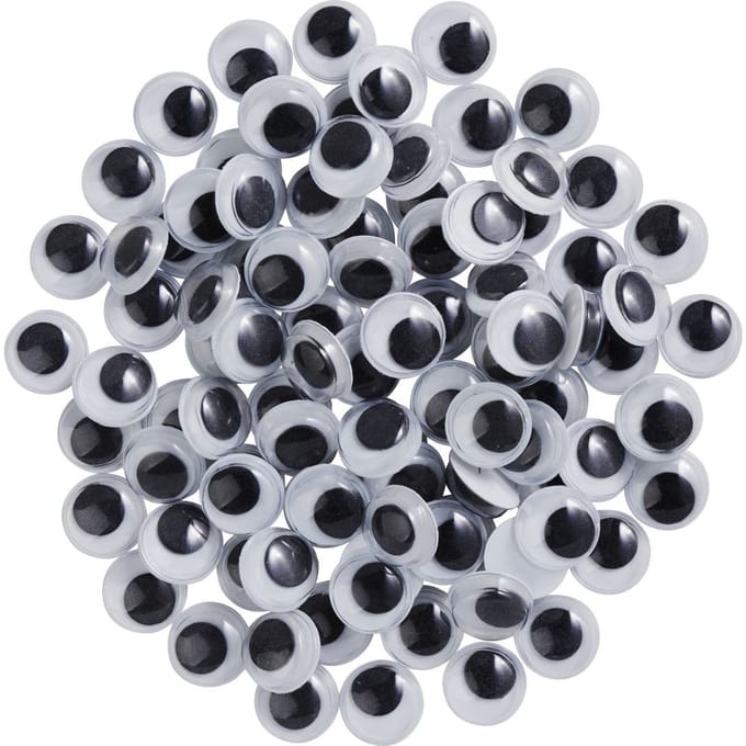 VBS Wiebeloogjes om op te plakken "Rond", 10 mm, 100 stuks