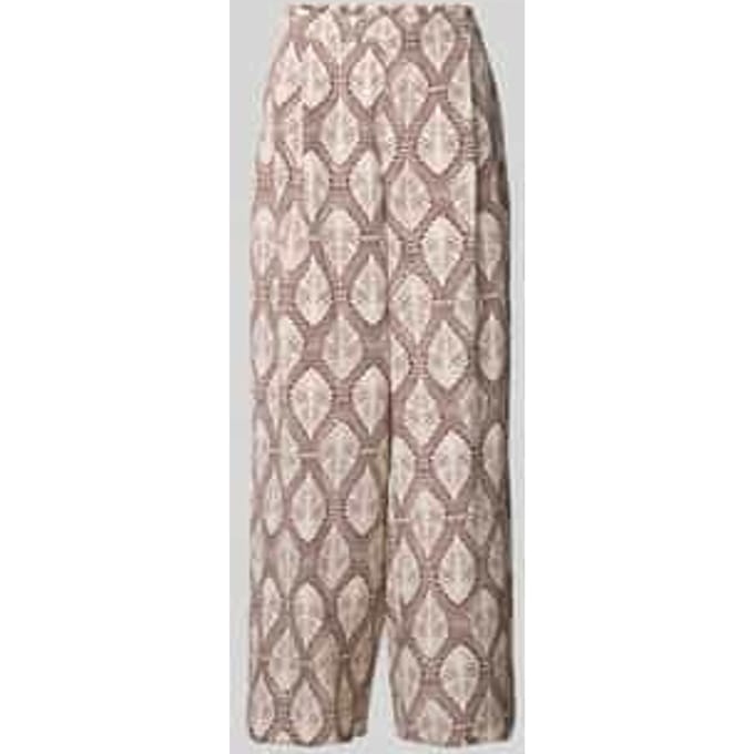 Wide leg stoffen broek met bandplooien