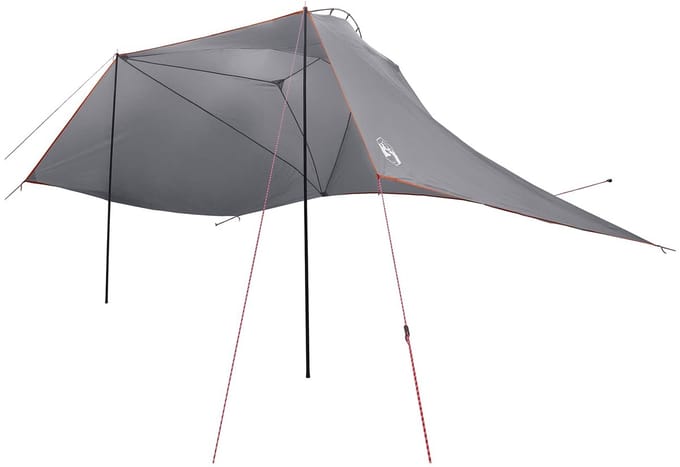 vidaXL - Auto - Tent - Grijs - en - Oranje - 350 - x - 250 - cm - Polyester - en - Staal