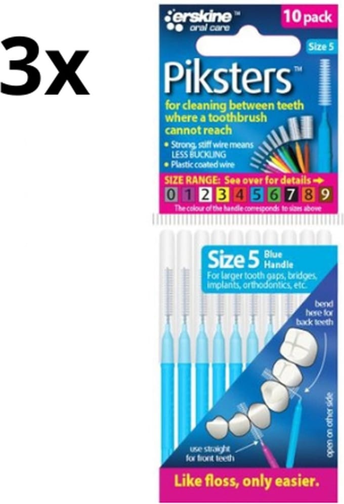 Piksters 5 Blauw 0.70mm - 3 x 10 stuks - Voordeelverpakking