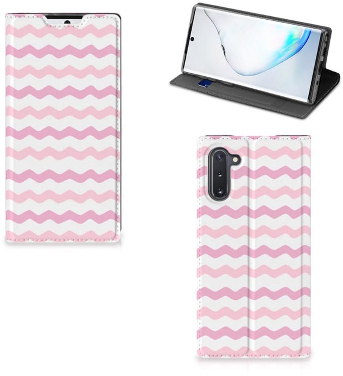 Samsung Galaxy Note 10 Hoesje met Magneet Waves Roze