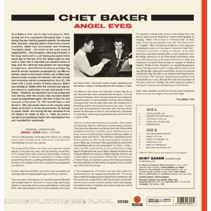 Chet Baker - Angel Eyes (Red LP)