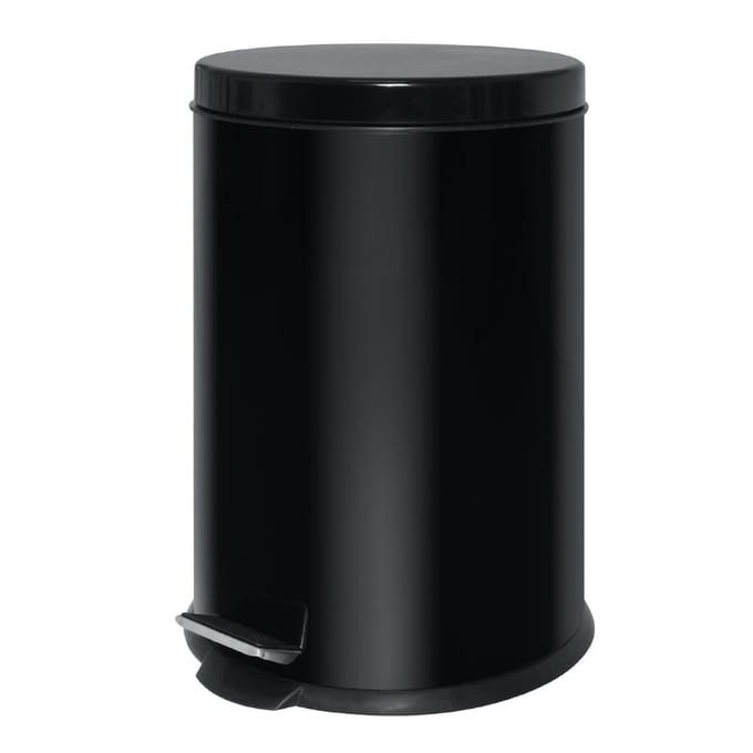 Pedaalemmer RVS 20ltr Zwart - GG978