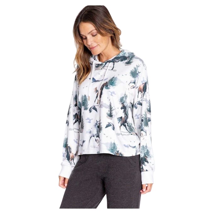 PJ Salvage Dames/Dames Scenic Relaxed Fit capuchon met koord (Gebroken wit)
