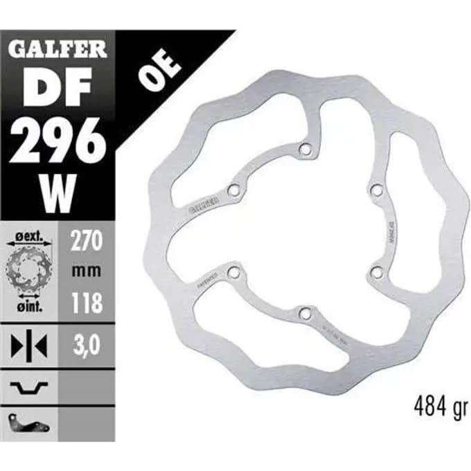 Vaste remschijf voor Galfer Wave Tsunami YZ/YZF 250 21-