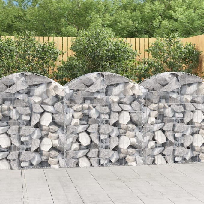 vidaXL - Schanskorf - gewelfd - 100x50x100/120 - cm - gegalvaniseerd - ijzer