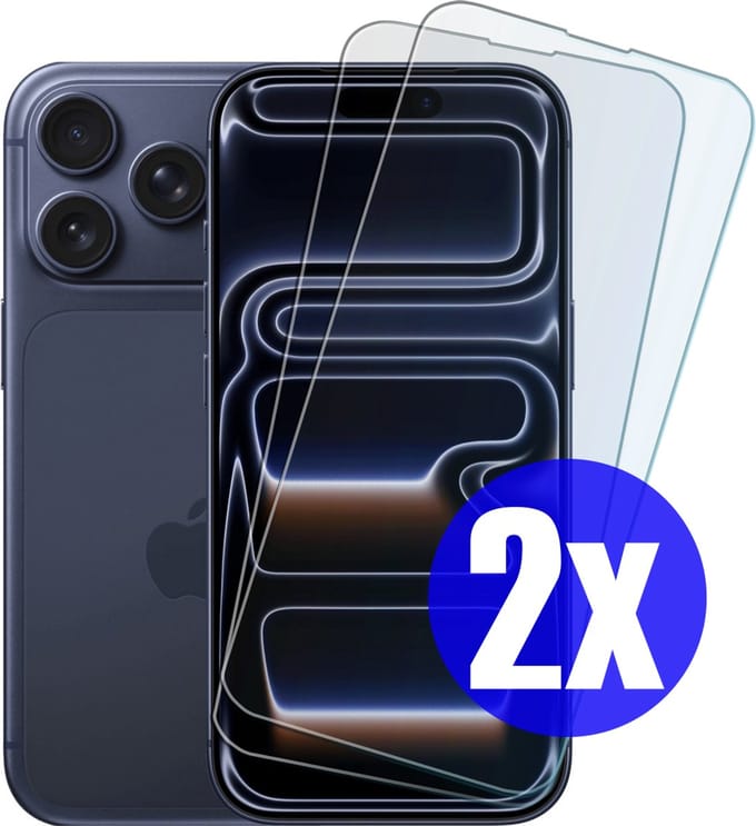 Screenprotector geschikt voor iPhone 17 Pro - Gehard Glas - Tempered Glass Armor Screen Cover - 2 Stuks