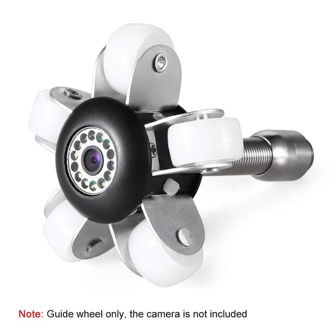 90 mm geleidewielen beschermhoes voor 23 mm pijpriool pijpleidinginspectiecamera wit