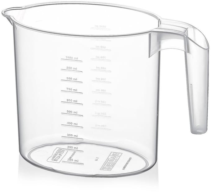 Orion - Maatbeker - Plastic - 1 Liter - Transparant