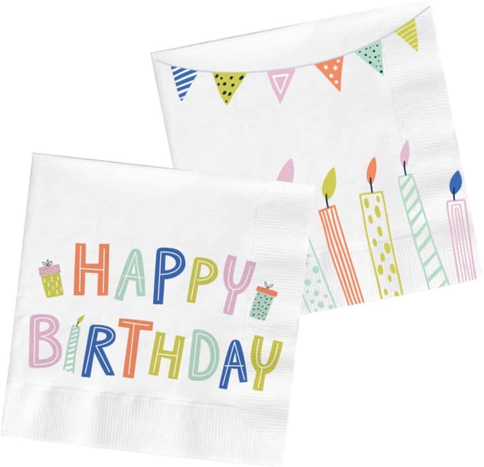 Folat - Servetten - Happy Birthday (Eco Party) 33 x 33 cm - 20 stuks