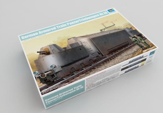 Trumpeter Modelbouwpakket Treinen - 00223 German Armored Train PanzerTriebwagen Nr.16 Plastic - 1:35 - Modelbouw