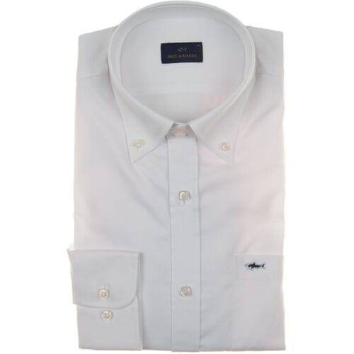 Paul & Shark Overhemd Cotton Oxford Shirt Wit / male