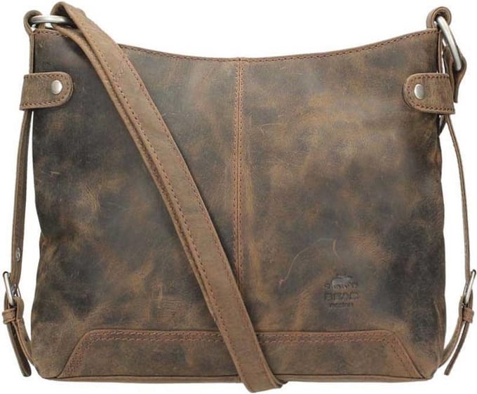 Bear Design Petra Leren Schoudertas - HD Bruin