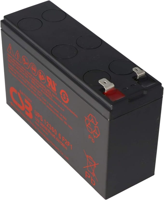 12 Volt 7 Ah AGM Loodaccu 360 Wh voor UPS en Noodsystemen