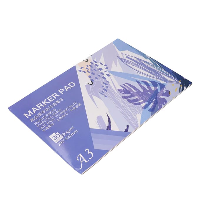 Markerblok Schetsboek 30 Vellen Papier Kunstpapier 80gsm Schilderen Tekenen Benodigdheden A3 A3 white