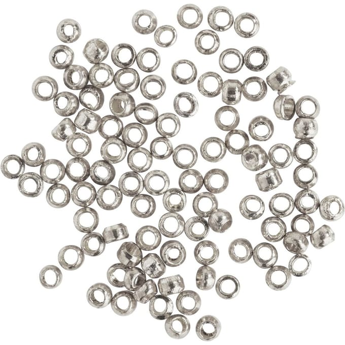 Knijpkraal rond zilverkleur 1 mm 100 stuks