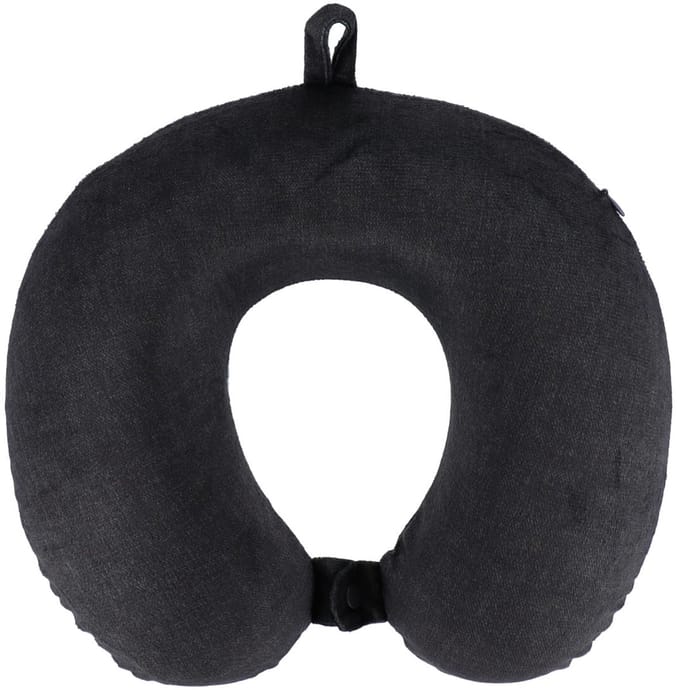 Tendance Nekkussen Heather - zwart - met ophangclip - polyester - reiskussen voor onderweg