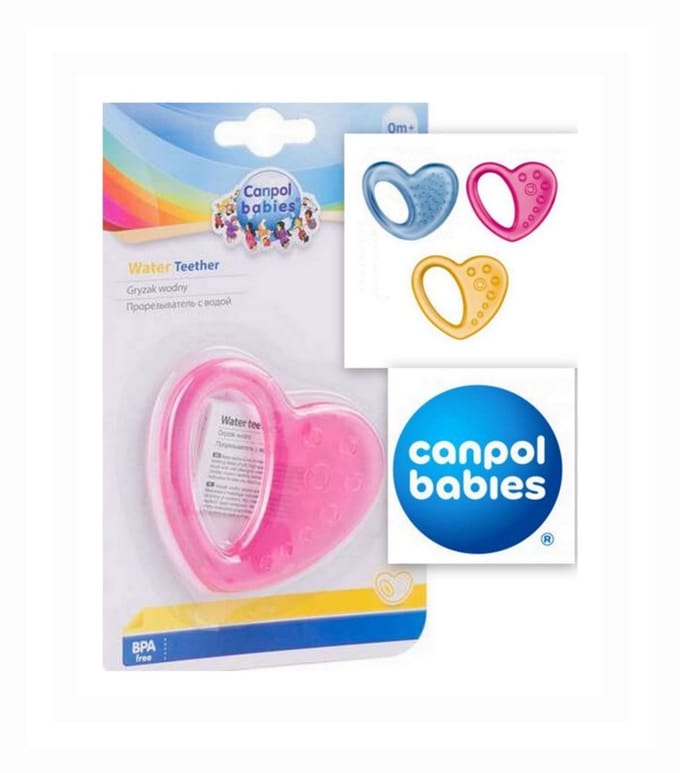 Canpol Babies hart waterbijtring voor baby's - 3m+ Rood