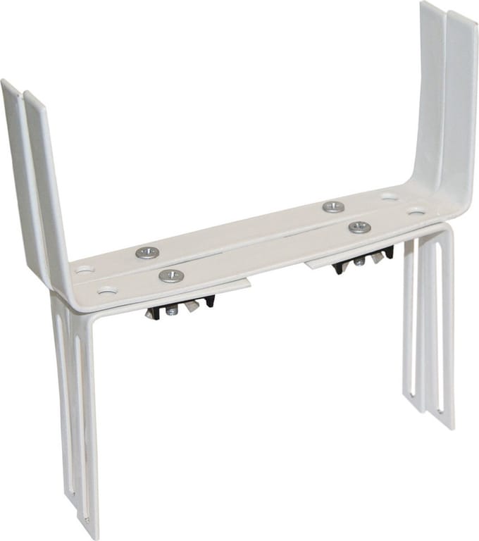 Geli Verstelbare muurbeugels - 2x - metaal - balkon haken - 12 t/m 23,5 cm - wit