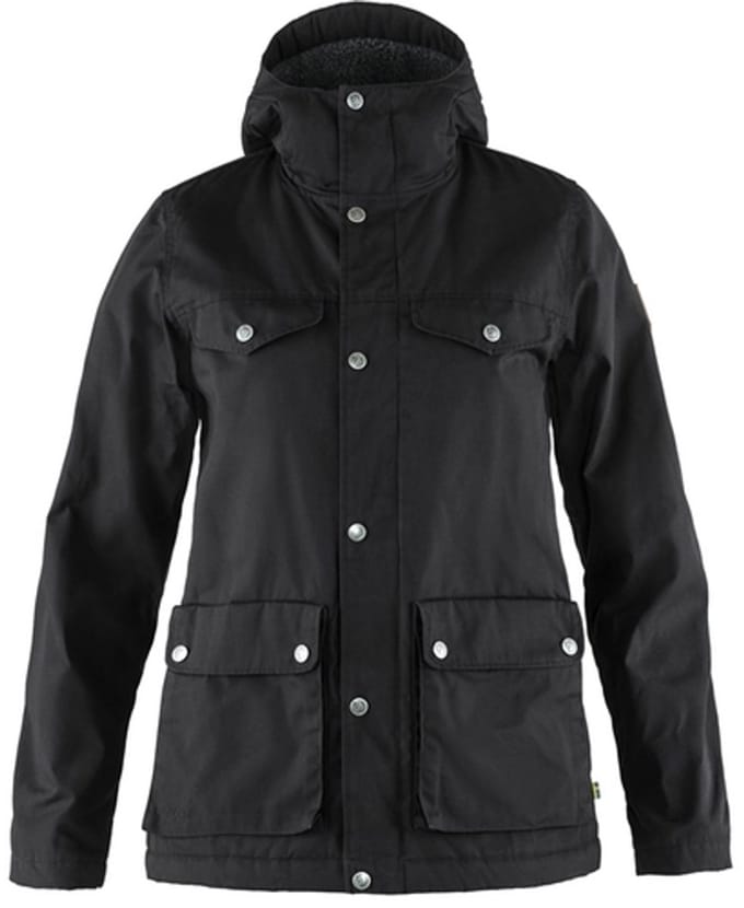 Fjällräven Greenland Winterjas Dames, black Maat S
