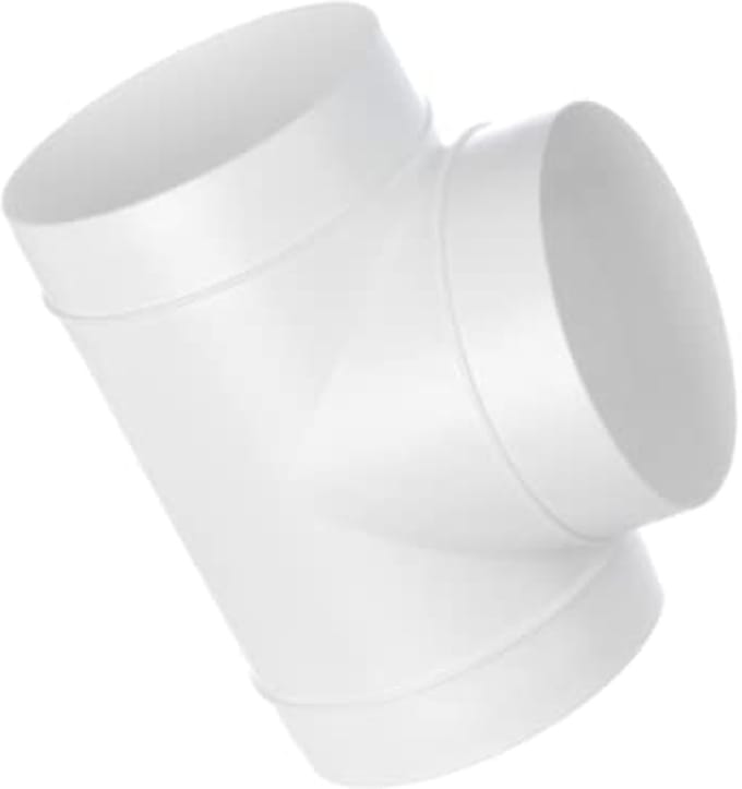 T-stuk Ø 125mm voor Ventilatiebuis - PVC Connector