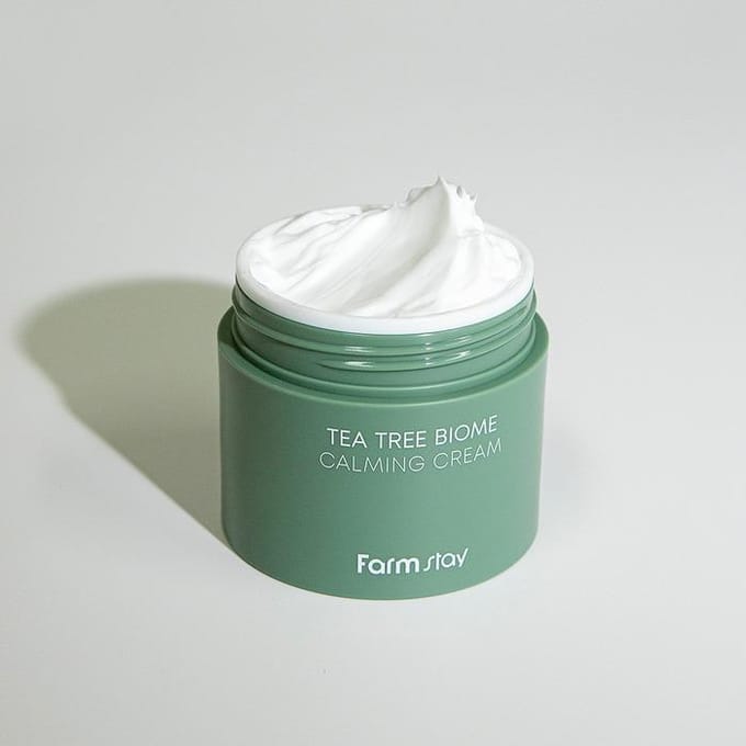 Farm Stay Tea Tree Biome Calming Cream 80ml (3 Options) 1pcs gray