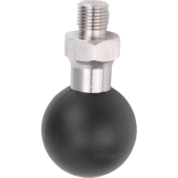 1,5 inch kogelkop met 1/2 draad roestvrijstalen schroefstang rubberen kogelmontage gebruik met verbindingsstang en voet