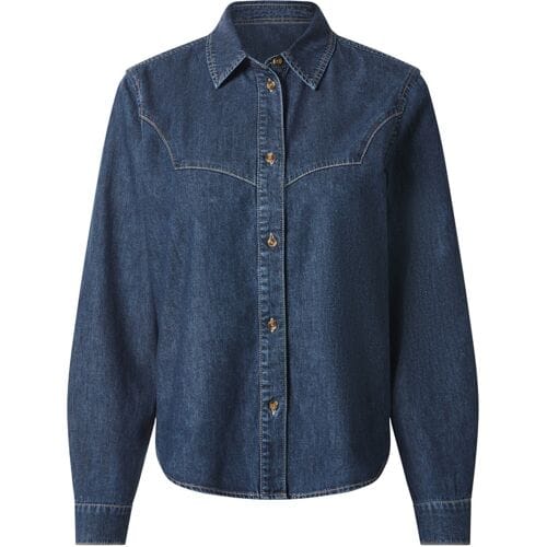 ESMARA Dames spijkerblouse (Blauw, 38)