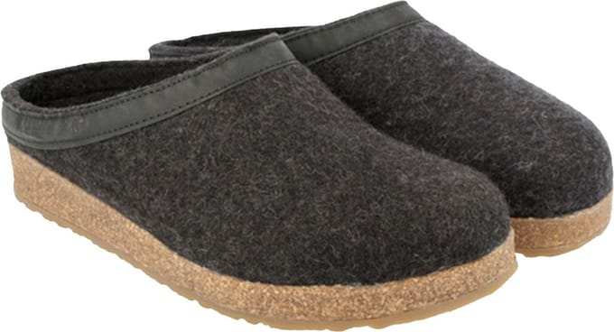 Haflinger Grizzly Torben - Pantoffels Dames - Pantoffels Heren  - Graphit - Maat 36