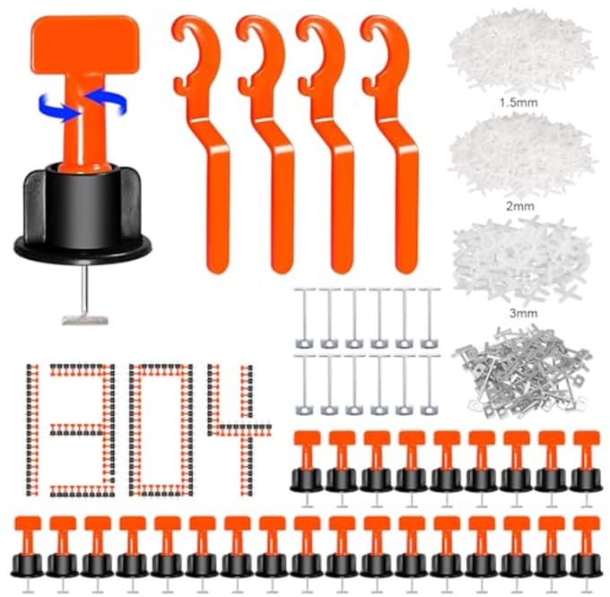 200 Pieces Rotatable Tile Leveling System Tiles Leveling System 2mm Tiles Leveling System 3mm Tile Crosses 1.5mm - ShopVlot
