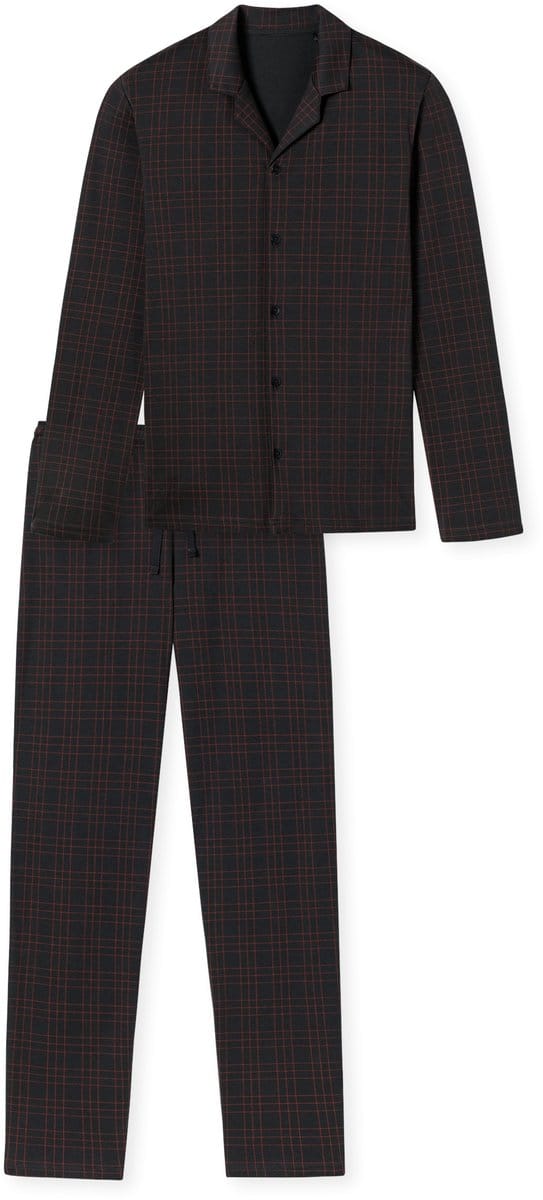 Schiesser – Fine Interlock - Pyjama – 180272 – Antracite - 50