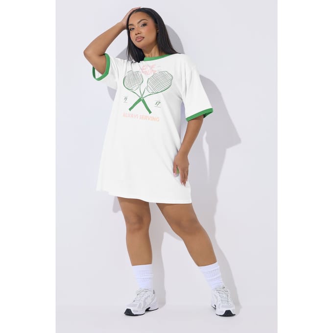 Limited Collection Witte 'Always Serving' Tshirtjurk Size 44