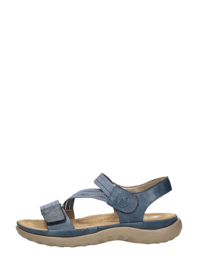 Rieker Sandalen blauw Textiel - Maat 40