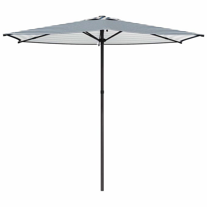 vidaXL - Tuinparasol - Rechthoekig - 2,7 - x - 2,7 - m - Polyester - Blauw - en - Wit