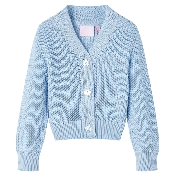 vidaXL - Kindervest - gebreid - 116 - blauw