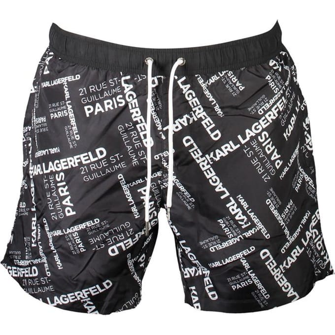 Karl Lagerfeld Zwarte Polyester Heren Zwem Boxer