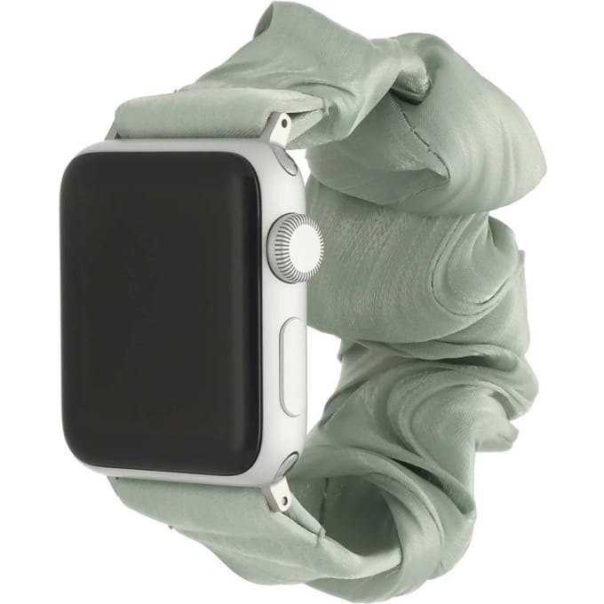 2+1 | Apple Watch Bandje Savara - Scrunchie - Nylon - Lichtgroen